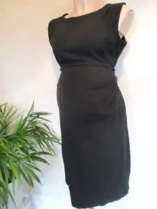 SERAPHINE MATERNITY SMART BACK SLEEVELESS GATHERED SIDE WORK DRESS SIZE 10 - Picture 1 of 2