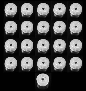 20 CLEAR ROUND RUBBER FEET BUMPERS - 1/2 H x 1 W -RADIO AMPS / US MADE - Picture 1 of 4