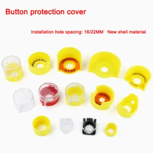 16MM/22MM Flat Head/Emergency Stop Button Switch Protective Cover Waterproof - Picture 1 of 41