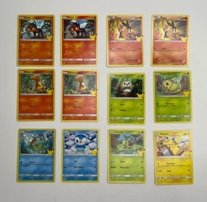 Pokemon TCG McDonalds 25th Anniversary Lot Of 12 Cards 3 Holo 9 Non-Holo - Picture 1 of 3