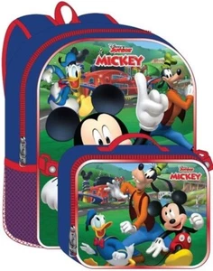 NEW DISNEY MICKEY MOUSE 16" LARGE BACKPACK WITH LUNCH KIT FREE SHIPPING LAST ONE - Picture 1 of 5