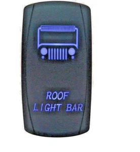 12V 20A Bar Roof Light ARB Carling Rocker Toggle Switch Blue LED Car Boat - Picture 1 of 11