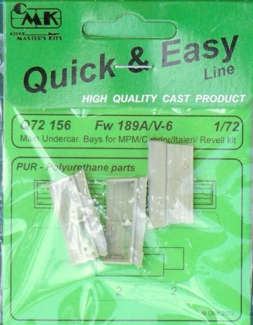 FOCKE WULF FW 189A/V-6 MAIN UNDERCARRIAGE BAYS PER MPM ED ALTRI 1/72 CMK Q72156 - Immagine 1 di 1