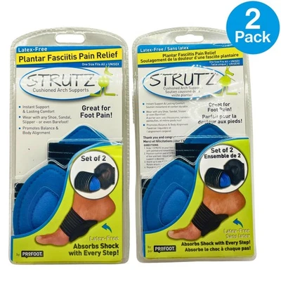 Arco acolchado Strutz apoya alivio de la fascitis plantar 1 par - paquete de 2 - nuevo Foto 1 de 2