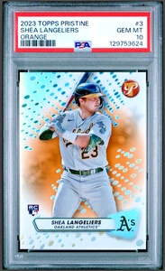 PSA 10 - 2023 Topps Pristine Orange Refractor/25 Shea Langeliers Rookie RC - Imagen 1 de 2