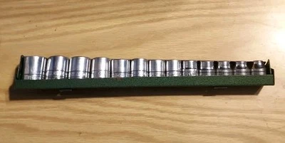 Vintage SK 3/8" Drive Metric 7mm-19mm 6 point  Socket Set 13 Pcs  - Image 1 of 4