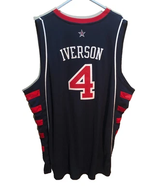 Camiseta deportiva Allen Iverson 4 Team USA '04 baloncesto olímpica cosida vintage swingman 56 Foto 1 de 2