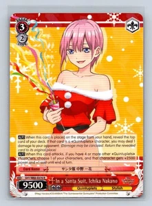 WEISS In a Santa Suit, Ichika Nakano The Quintessential Quintuplets NM Card - Picture 1 of 2