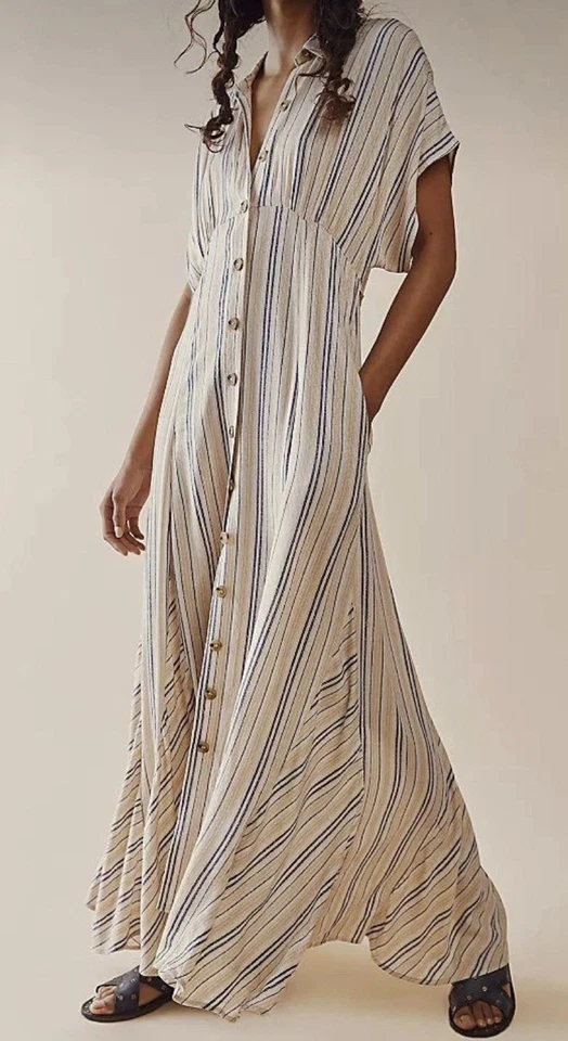 Free People Rowan Maxi Dress Size M MISSING TIE BELT - Image 1 of 4