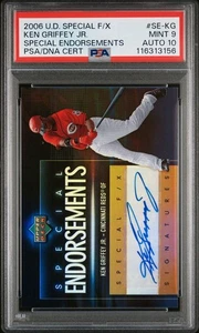 2006 Ken Griffey Jr. UD Special F/X Special Endorsements PSA 9 PSA/DNA 10  Auto - Picture 1 of 2