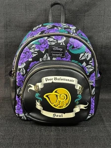 Disney Loungefly Mini Backpack Poor Unfortunate Soul Flotsam Jetsam Mermaid - Picture 1 of 10