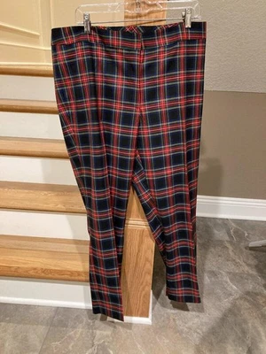 Tommy Hilfiger Nuevo con Etiquetas Talla 16 Stewart Tartán Cuadros Ashby Pantalones al Tobillo Foto 1 de 4