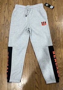 NWT Bengals Youth Sweatpants Grey Size Large (14/16). Official NFL TEAM APPAREL - Picture 1 of 6
