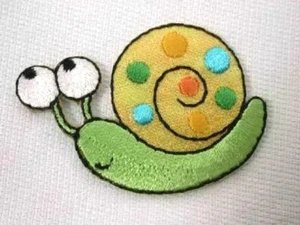 Parche de hierro bordado caracol brillante pequeño - Imagen 1 de 1