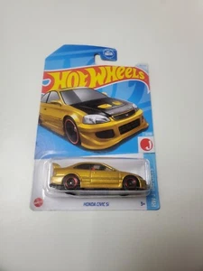 2024 HOT WHEELS GOLD HONDA CIVIC Si, HW J-IMPORTS #2/10, HW #45 - Picture 1 of 3
