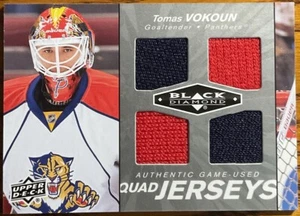 2010-11 Black Diamond Jerseys Quad Tomas Vokoun #QJ-VO Florida Panthers - Picture 1 of 2