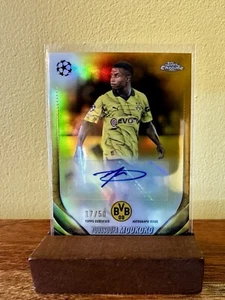 2023/24 Topps Chrome UEFA Youssoufa Moukoko /50 - Gold Auto - Picture 1 of 2