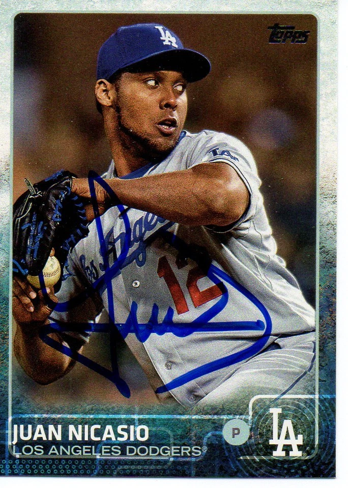 Juan Nicasio Los Angeles Dodgers 2015 Topps Update Signed Card - Image 1 of 1