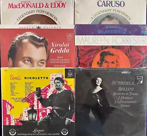 6x Sealed LOT of OPERA Sutherland Caruso Wunderlich Gedda Forrester + MORE 6LP - Picture 1 of 15