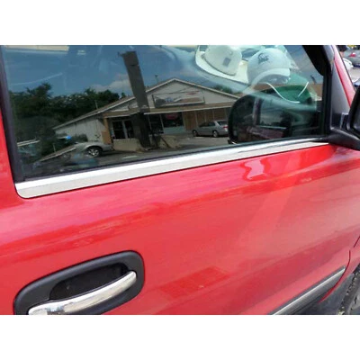 Borde de umbral de ventana de acero inoxidable 2 piezas para Chevy Silverado 1999-2006 Foto 1 de 4