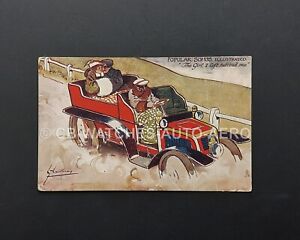 Antique Raphael Tuck Veteran Car 'Popular Songs Illustrated' Postcard. 1906