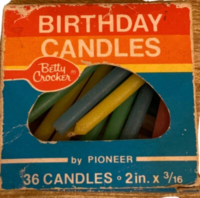 Vintage Betty Crocker 18 in pack Birthday Candles By Pioneer 2" x 3/16" - Image 1 of 3