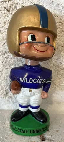 1960 VINTAGE KANSAS STATE UNIVERSITY WILDCATS BOBBLEHEAD. Front NR MT/Back Poor Cover