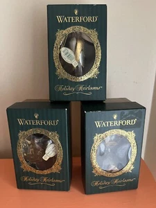 Choose! Waterford Holiday Heirlooms 2001-2 Gold Glitter Glass Christmas Ornament - Picture 1 of 9