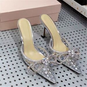 2023 Summer Fashion Plus Size Women's Shoes Bow High Heels Hot