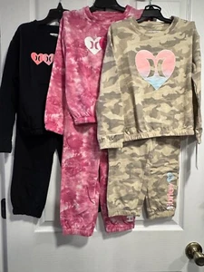 Girls Hurley 2-Pc. Long sleeve top & Pants Outfits ~ 3-colors / 2-Sizes - Picture 1 of 11