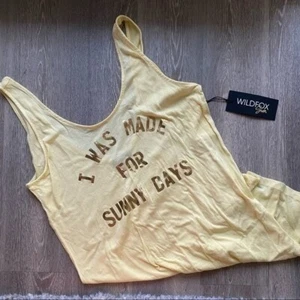 Wildfox | Beach Vacation Sunny Days Yellow Swim Coverup SIze Medium NWT - Picture 1 of 6