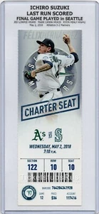 Ichiro FINAL GAME in SEATTLE & LAST RUN 2018 Mariners Athletics 5/2 Full Ticket - Picture 1 of 12