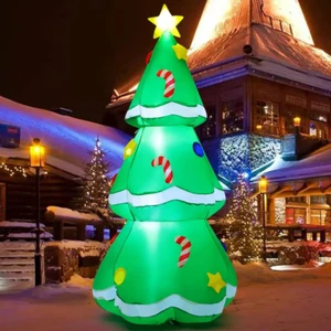 5 FT Christmas Inflatables Tree Outdoor Decorations Blow up Tree Yard Decoration - Picture 1 of 12