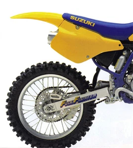 Full Floater Sticker x 2 - Suzuki RM, PE, DR, 125, 250 1989-90 version non oem - Picture 1 of 2