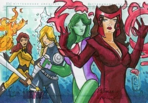 2013 Women of Marvel Serie 2 SketchaFEX Boceto Tarjeta Puzzle Mike Thomas 1/1 - Imagen 1 de 1
