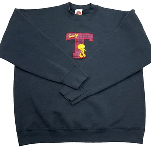 Vintage Looney Tunes Sweatshirt Women XL Crew Neck Sweater Tweety Bird USA 90s* - Picture 1 of 12