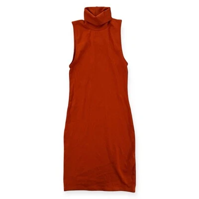 Zara Pencil Dress Womens Small Turtle Neck Fitted Cotton Knit Stretch Tank NWT - Image 1 of 4