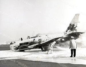 Plane Fire Drill Firemen Fire Department 1965 Original 120mm Photo Negative - Picture 1 of 2