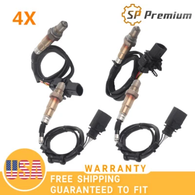 Sensores de oxígeno lambda O2 aguas arriba y aguas abajo 4 piezas para Volkswagen CC 09-10 V6 Foto 1 de 4