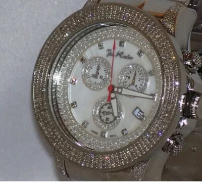 new Authentic Mens Joe Rodeo  Pilot Jrpl1 chronograph 3.15  Ct.apx.Diamond Watch - Image 1 of 4