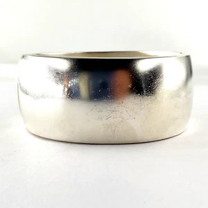 Vintage Sterling Silver 1.15" WIDE Hinged 7.25" Cuff Bracelet Womens Boho Modern - Picture 1 of 5