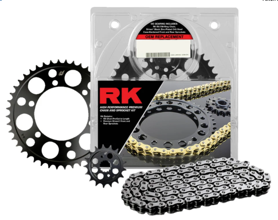 Kit de cadena y piñón RK Natural Kawasaki 520 XSO - 2032-130E 18-2190 1230-0707 Foto 1 de 1