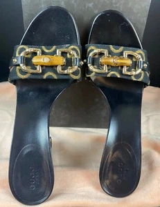 Gucci Womans shoes Senna horse bit bamboo 7 1/2 B 395.00 retail MAKE OFFER - Picture 1 of 14