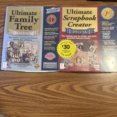 Ultimate Family Tree Platinum & Ultimate Scrapbook Creator Sealed Software - Image 1 of 4