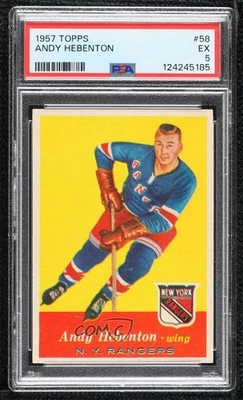 1957-58 Topps Andy Hebenton #58 PSA 5 Rookie RC - Image 1 of 3