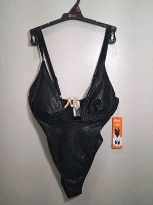 Женщин Hot Girl Summer маленький черный купальник на косточках один ПК размер 4-6 новый с Ярлыками  - Изображение 1 из 4