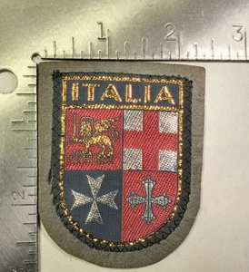 Vintage Old Italy Patch • Italia Italian Royal Crest • Souvenir Filz Aufnäher Badge - Bild 1 von 4