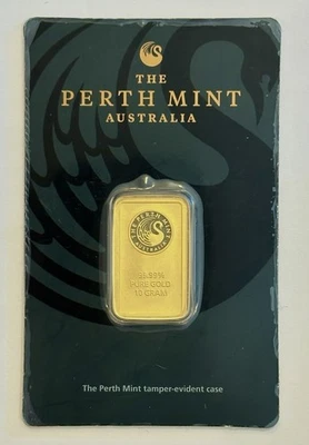 Australia Perth Mint 10 Gram Gold Bar .9999 in Assay - Sealed in Ziplock - Image 1 of 2