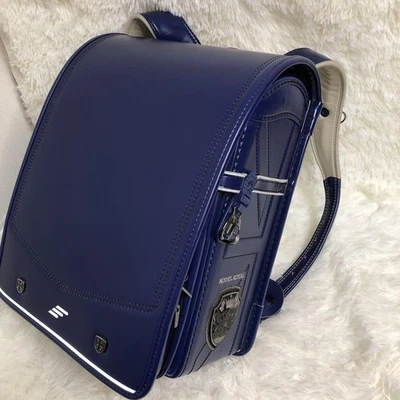 SEIBAN Randoseru Angel Wings Model Royal Blue with Lion Emblems on Sides - Image 1 of 4