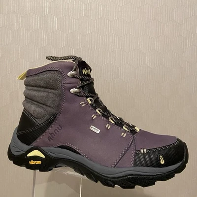 Talla 8- Ahnu Montara Mid Botas de Senderismo eVent Impermeables Púrpura Cuero Zapatos Mujeres Foto 1 de 4